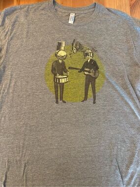 Neutral Milk Hotel indie rock T-Shirt American Apparel Track Shirt Grey - XL